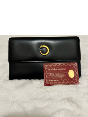 Cartier Black Panthere Long Wallet